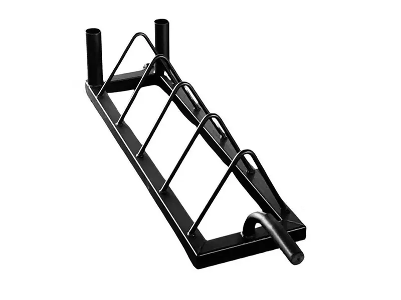Horizontal Plate and Olympic Bar Rack Organizer Weight Plate Rack