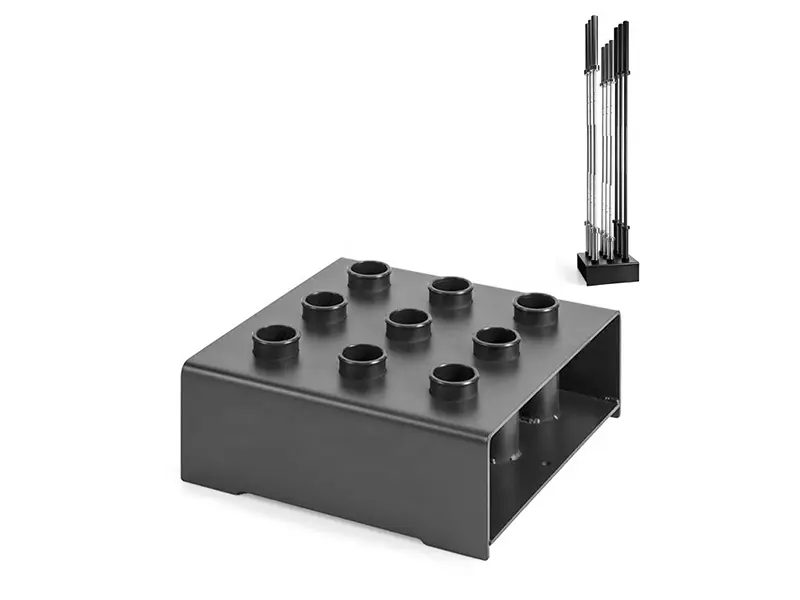 Vertical 9 Bar Holder Barbell Storage Rack