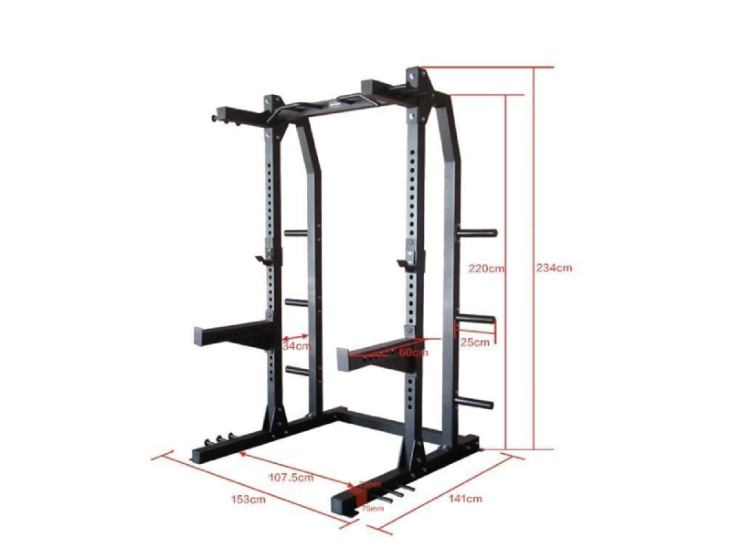 Heavy-Duty Crossfit Half Rack for Strength Training