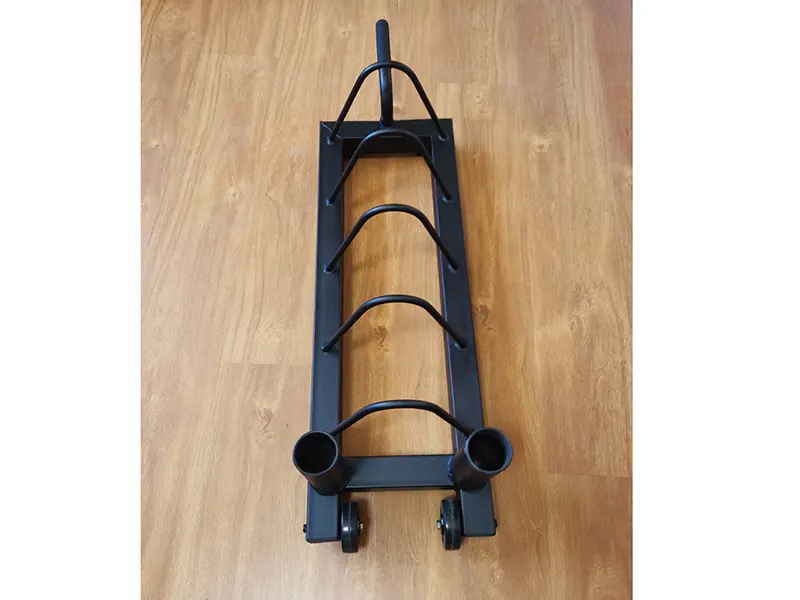 Horizontal Plate and Olympic Bar Rack Organizer Weight Plate Rack