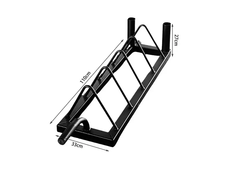Horizontal Plate and Olympic Bar Rack Organizer Weight Plate Rack
