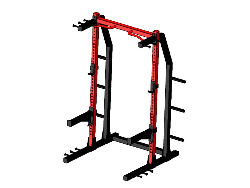 Heavy-Duty Crossfit Half Rack for Strength Training
